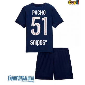 Paris Saint-Germain Willian Pacho #51 Echipament de Fotbal Replică 2025-26 Copii Acasa (+ Șorturi)